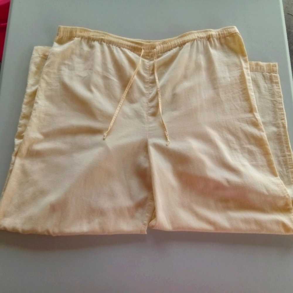 Victoria's Secret Yellow White Plaid Lounge Pants